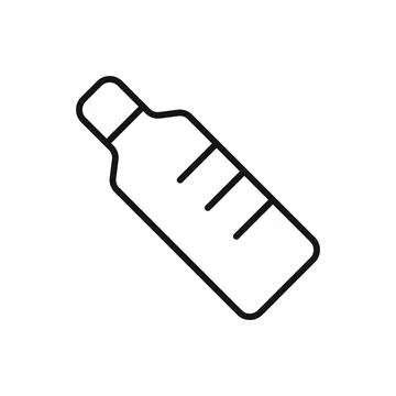 Editable thermometer line icon. Vector illustration isolated on white backgro Stock Illustration