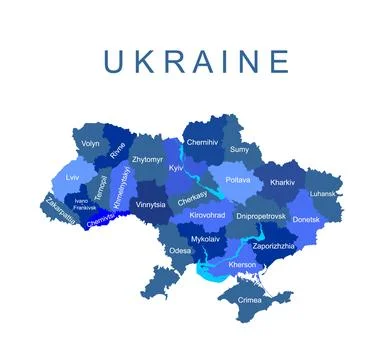 Editable Ukraine map vector silhouette illustration isolated Illustrazione stock