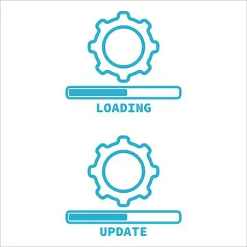 Editable Update and Loading system icon vector. Modern flat editable design v Stock Illustration