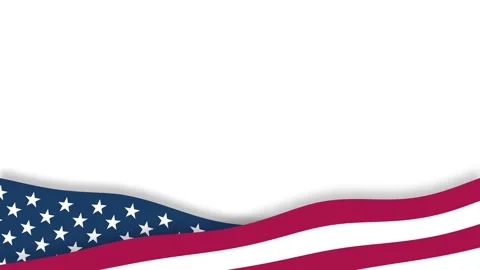 Editable USA Celebration Background with American Flag Animation 4K Stock Footage 336590495
