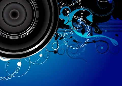 Editable vector audio background Stock Illustration
