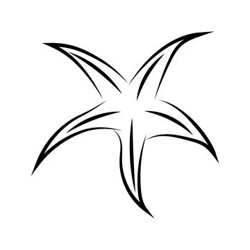 Editable vector clip art of the starfish. EPS10 Stock Illustration