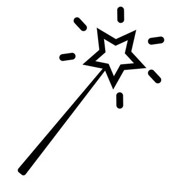 Editable vector clipart of the magic wand. EPS10 Stock Illustration