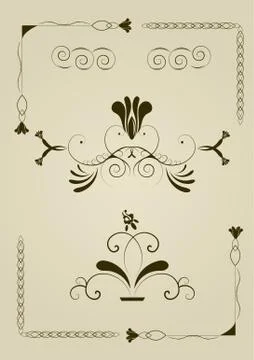 Editable vector design elements Stock Illustration