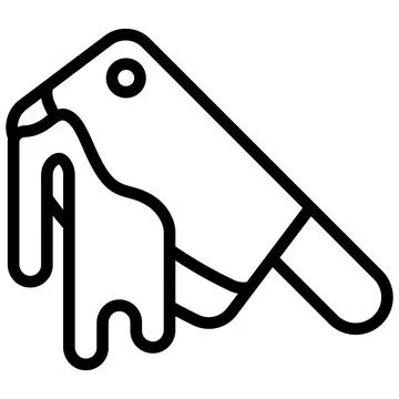 Editable vector design of a trendy glyph sticker for budget cuts Stock Illustration