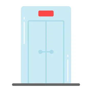 An editable vector of elevator in trendy style, lift icon Stock Illustration