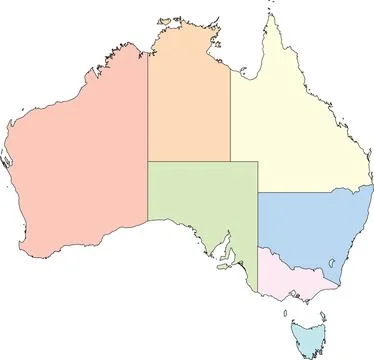 Editable vector file of Australia Stock Illustration