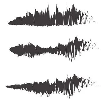 Editable Vector illustration of Black ink brush Stock Illustration