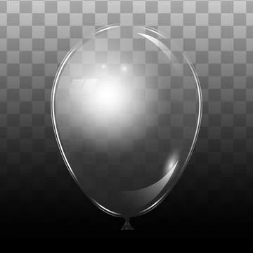 Editable vector illustration of transparent balloon. EPS10. Stock Illustration