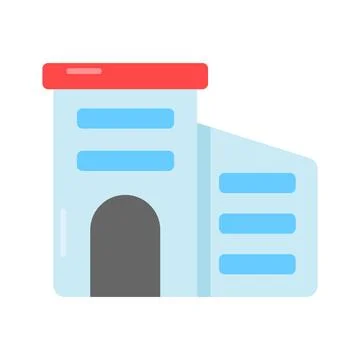 An editable vector of office building in flat style, easy to use icon of Ilustración de archivo