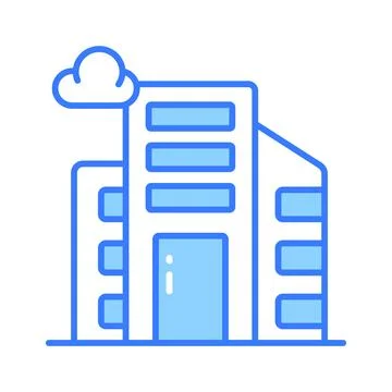 An editable vector of office building in modern style, easy to use icon of Ilustración de archivo