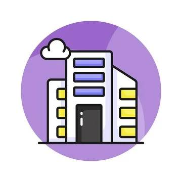 An editable vector of office building in modern style, easy to use icon of Ilustración de archivo