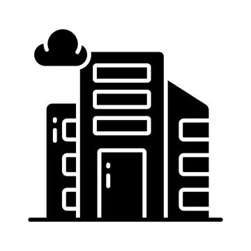 An editable vector of office building in modern style, easy to use icon of Ilustración de archivo