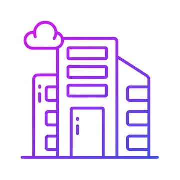 An editable vector of office building in modern style, easy to use icon of Ilustración de archivo