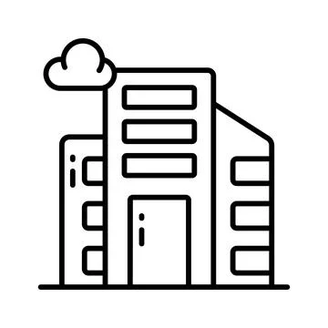 An editable vector of office building in modern style, easy to use icon of Ilustración de archivo