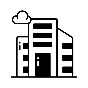 An editable vector of office building in modern style, easy to use icon of Ilustración de archivo