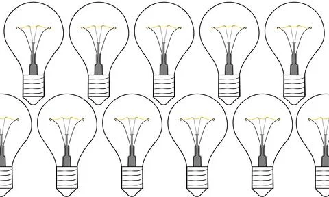 Editable vector pack of bulb line icons. Trendy stroke signs set Stock Illustration