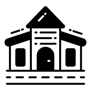 An editable vector of school building, vector of learning institute Ilustración de archivo