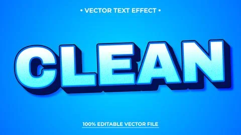 Editable Vector Text Effect Clean Blue Gradient Design 스톡 일러스트