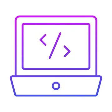 Editable vector of web coding, web development icon Stock Illustration