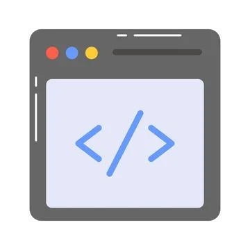 Editable vector of web coding, web development icon Stock-Illustration