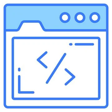 Editable vector of web coding, web development icon Stock-Illustration