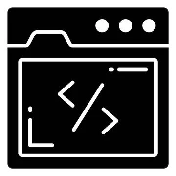 Editable vector of web coding, web development icon Stock-Illustration