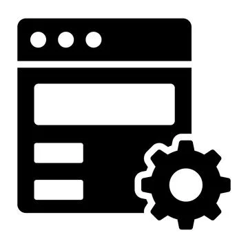 Editable vector of web development, web programming icon Stock Illustration