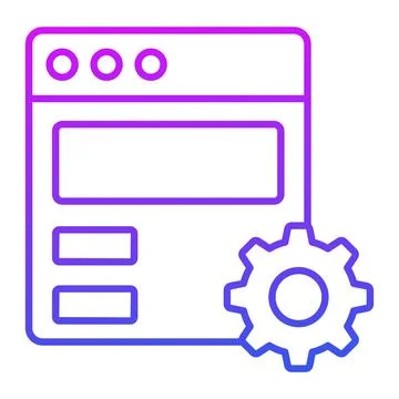 Editable vector of web development, web programming icon Stock Illustration