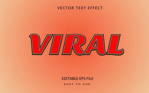 Editable viral text effect with texture Stock Illustration