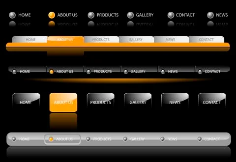 Editable Website Navigation Templates Stock Illustration