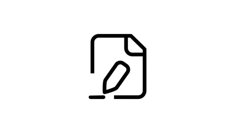 Editable Writing Document Icon Stock Footage 335591660