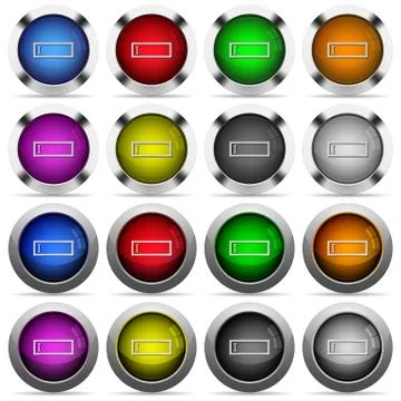 Editbox glossy button set Stock Illustration