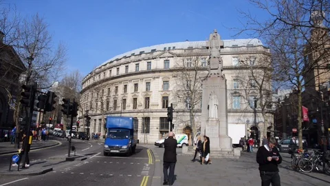 Edith Cavel Memorial 3 Stock Footage 119119382