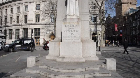 Edith Cavell Memorial 4 Stock Footage 119119251