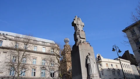Edith Cavell Memorial 7 Stock Footage 119119353