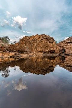 Edith Falls upper pool Stock Photos