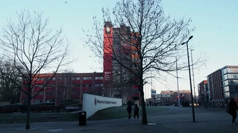 Edith Murphy House Building of De Montfort University Leicester, UK Stock Footage 231697295