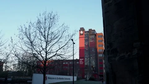 Edith Murphy House Building of De Montfort University Leicester, UK Stock Footage 231699532