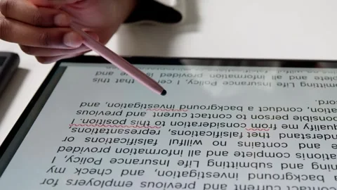 Editing And Proofreading Script On Computer Video stock 309954407