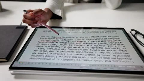 Editing And Proofreading Script On Computer Video stock 310809449