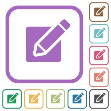 Editing box with pencil solid simple icons イラスト素材