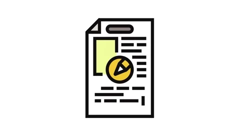 Editing content technical writer color icon animation Stock Footage 326105838