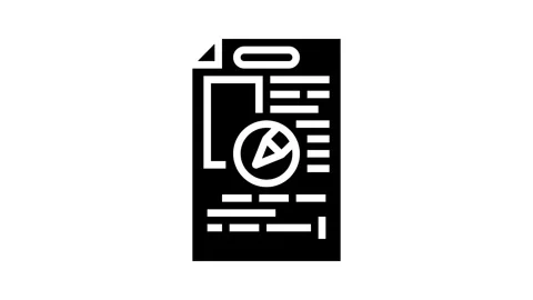 Editing content technical writer glyph icon animation Stock Footage 326152616