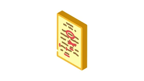 Editing content technical writer isometric icon animation Stock Footage 327287220