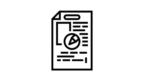 Editing content technical writer line icon animation Stock Footage 326131869