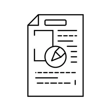 Editing content technical writer line icon vector illustration Illustrazione stock