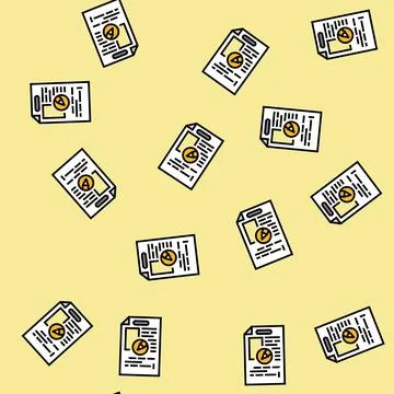 Editing content technical writer vector seamless pattern Stock Illustration