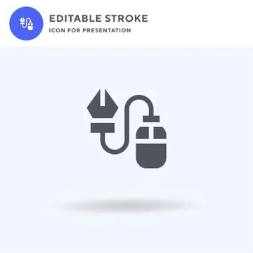 Editing icon vector, filled flat sign, solid pictogram isolated on white, logo Illustrazione stock