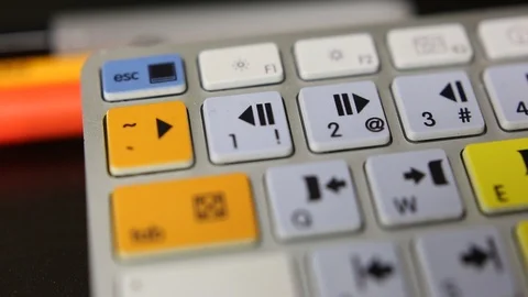 Editing Keyboard Slider 5 Video stock 98661878